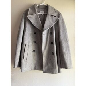Old Navy Wool-Blend Peacoat Gray‎ Winter Coat Women's Size XL